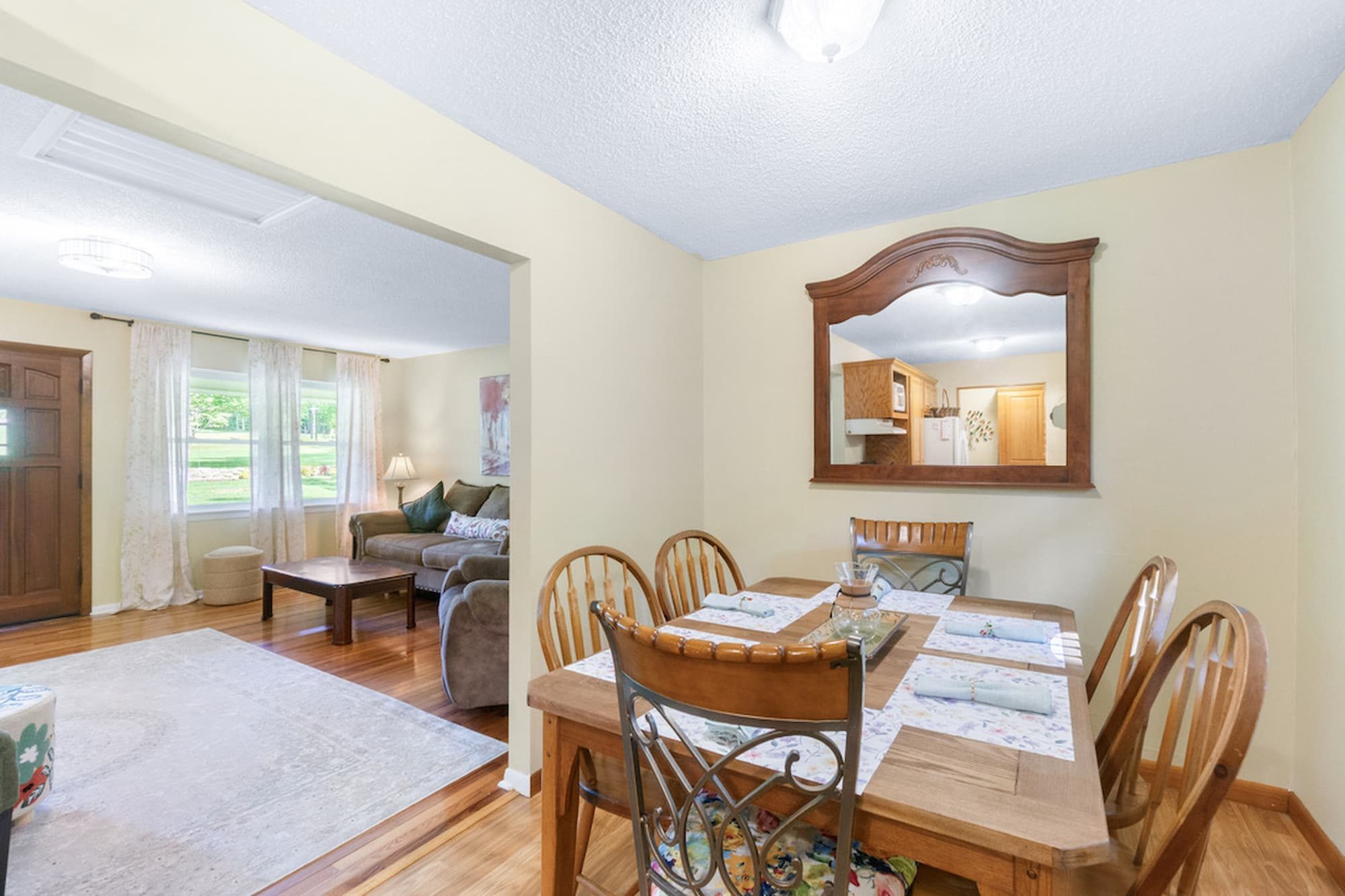 Dining room with seating for six